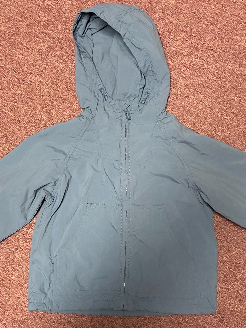 Zara Kids Hooded Raincoat - Slate Blue